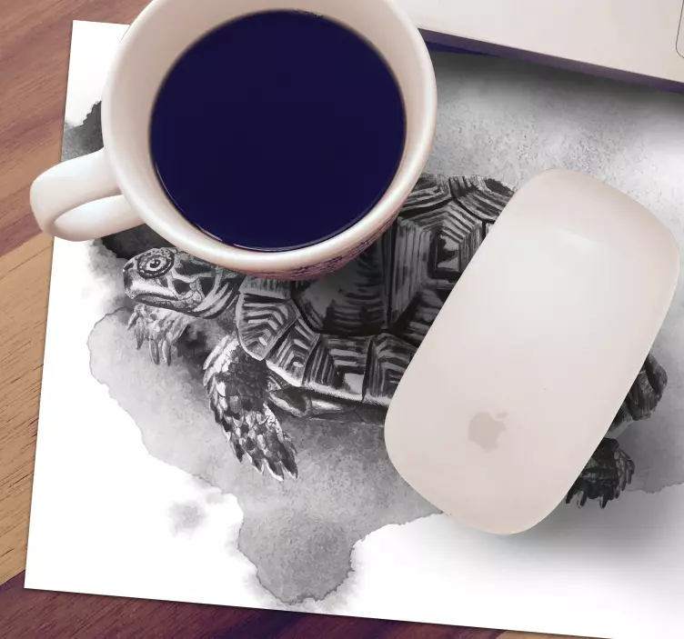 Alfombrilla ratón original ilustración de tortuga estampada - TenVinilo