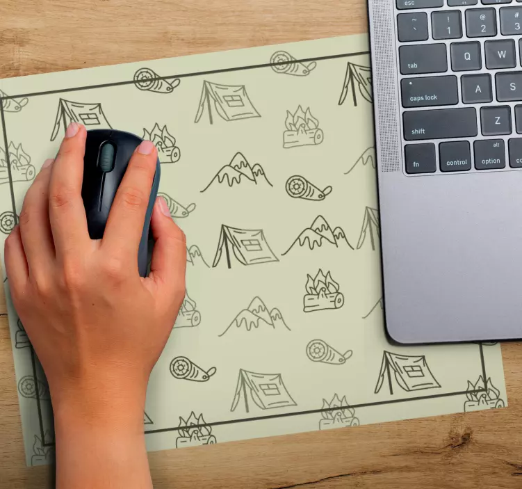 Alfombrilla ratón original ilustraciones de camping - TenVinilo