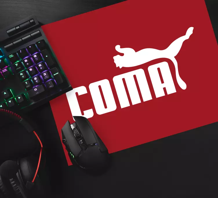 Alfombrilla ratón original letras rojas negritas - TenVinilo