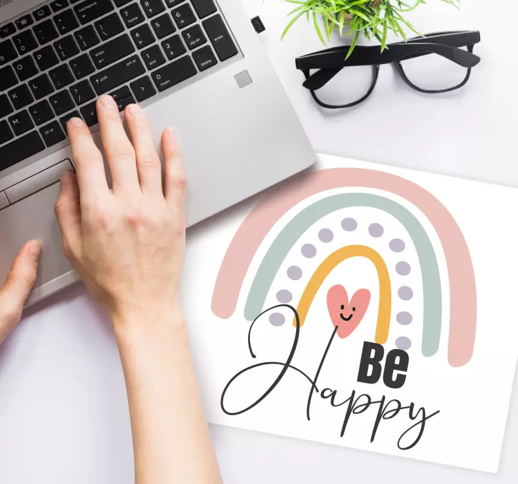 Alfombrilla ratón original mensaje de arcoiris colorido - TenVinilo