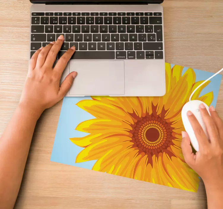 Alfombrilla ratón original motivo girasol brillante - TenVinilo