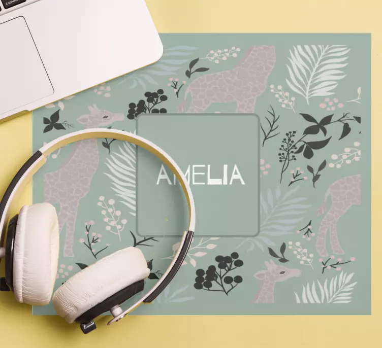 Alfombrilla ratón original patrón animal floral - TenVinilo