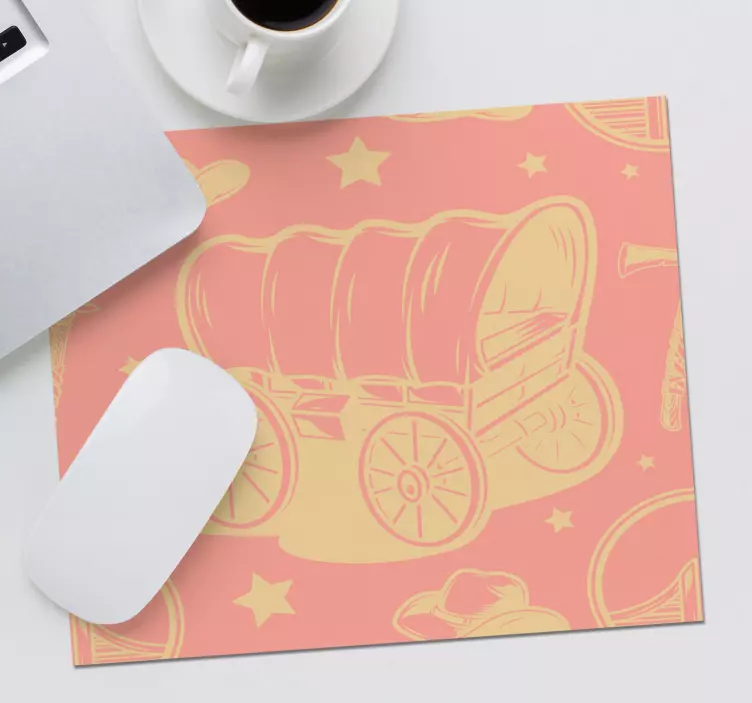 Alfombrilla ratón original patrón de carro vintage - TenVinilo