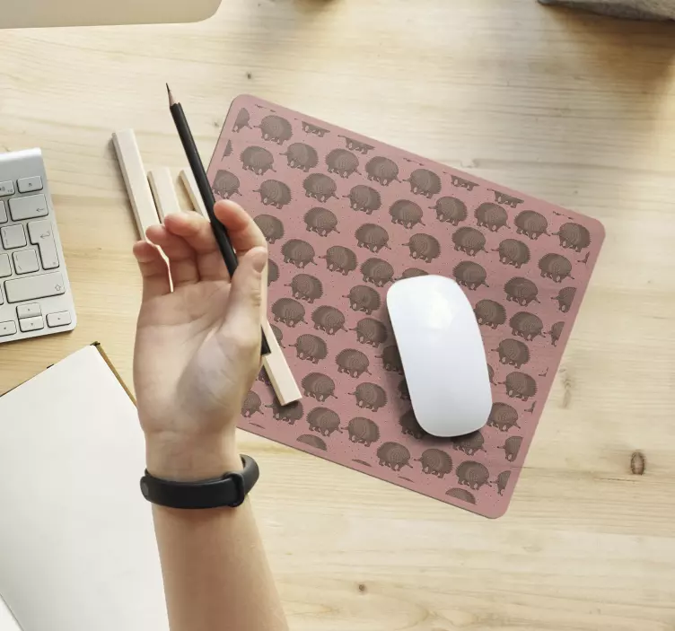 Alfombrilla ratón original patrón de erizos lindo - TenVinilo