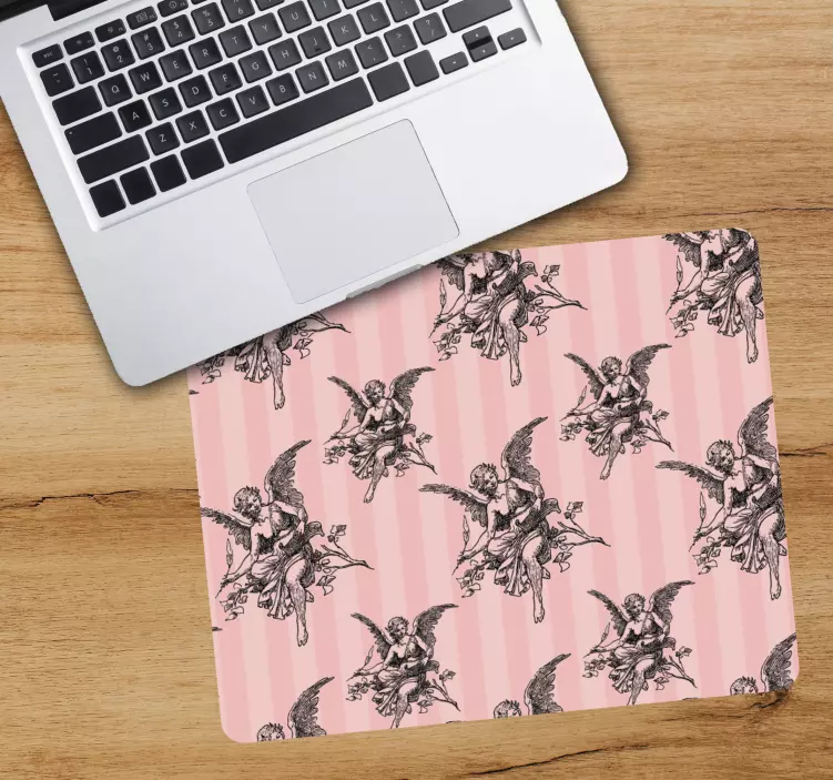 Alfombrilla ratón original patrón de querubines - TenVinilo