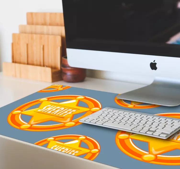 Alfombrilla ratón original patrón estrella sheriff - TenVinilo