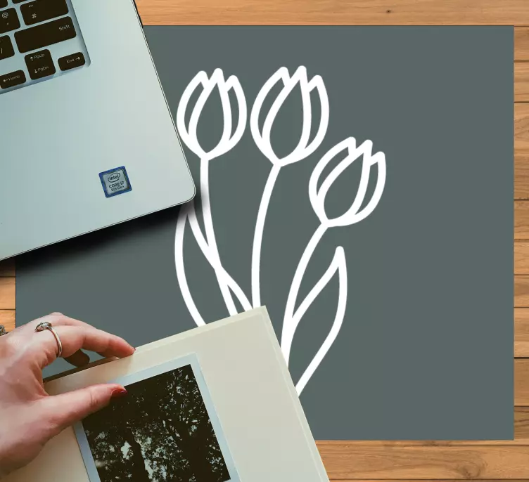 Alfombrilla ratón original patrón floral elegante - TenVinilo