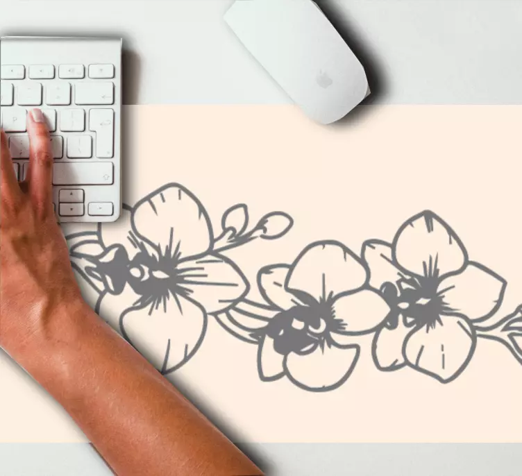 Alfombrilla ratón original patrones de orquídeas florales - TenVinilo