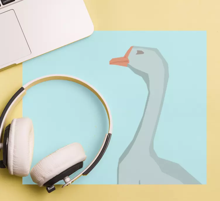 Alfombrilla ratón original perfil geométrico de ganso - TenVinilo