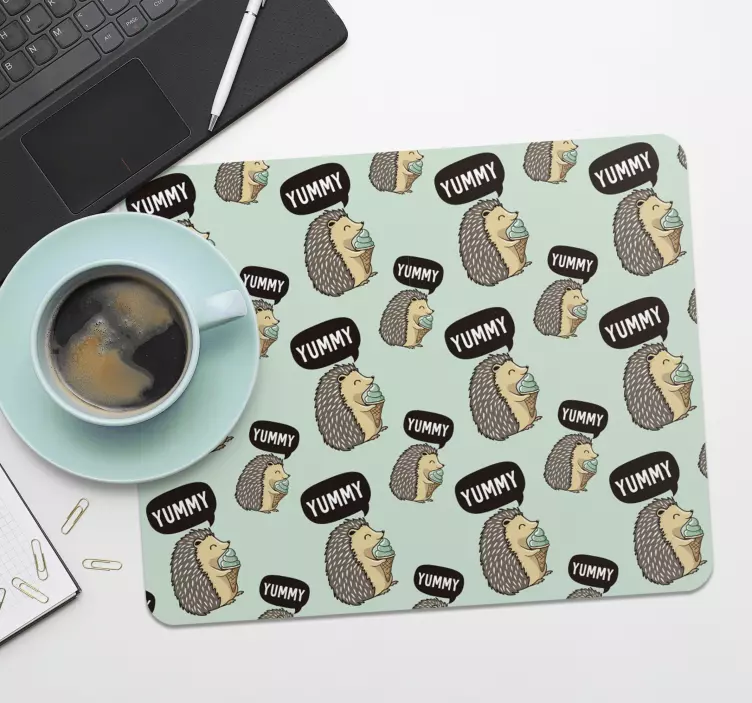 Alfombrilla ratón original personajes de erizos adorables - TenVinilo