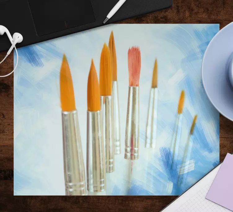 Alfombrilla ratón original pinceles sobre lienzo - TenVinilo