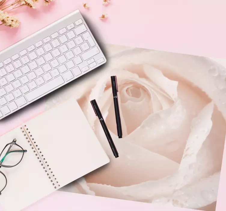 Alfombrilla ratón original primer plano floral delicado - TenVinilo