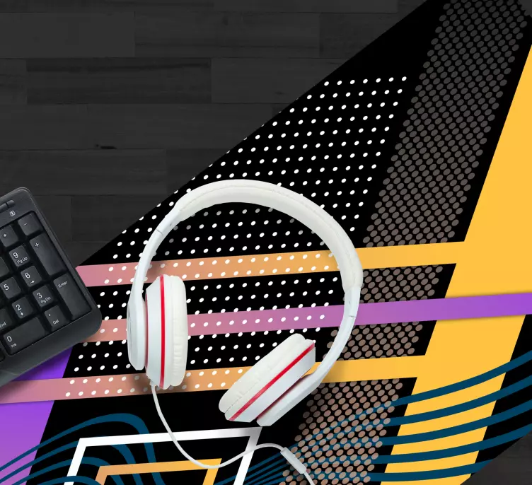 Alfombrilla ratón original rayas geométricas coloridas - TenVinilo