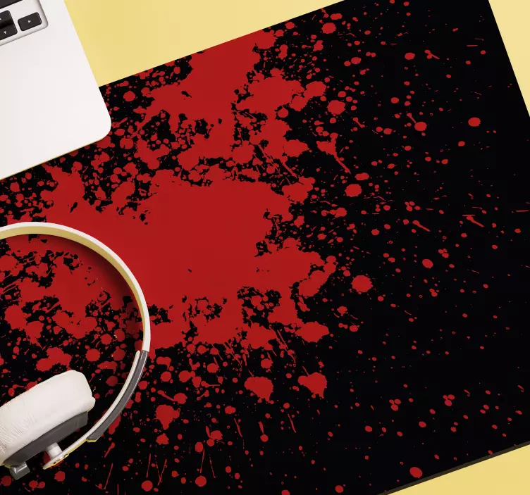 Alfombrilla ratón original salpicadura roja abstracta - TenVinilo
