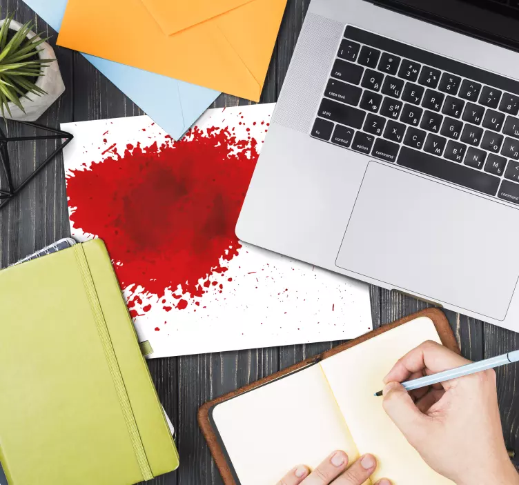 Alfombrilla ratón original salpicadura roja dinámica - TenVinilo