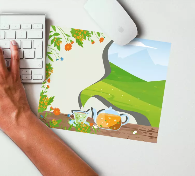 Alfombrilla ratón original té herbal refrescante - TenVinilo