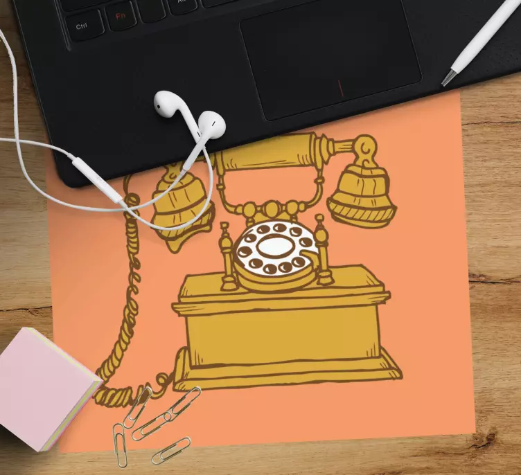 Alfombrilla ratón original teléfono rotatorio clásico - TenVinilo