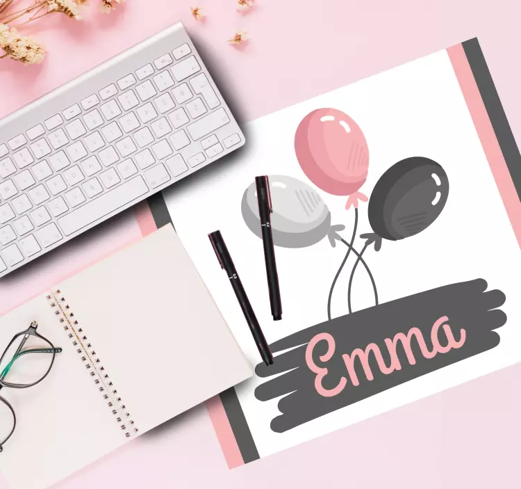 Alfombrilla ratón personalizable arreglo de globos coloridos - TenVinilo