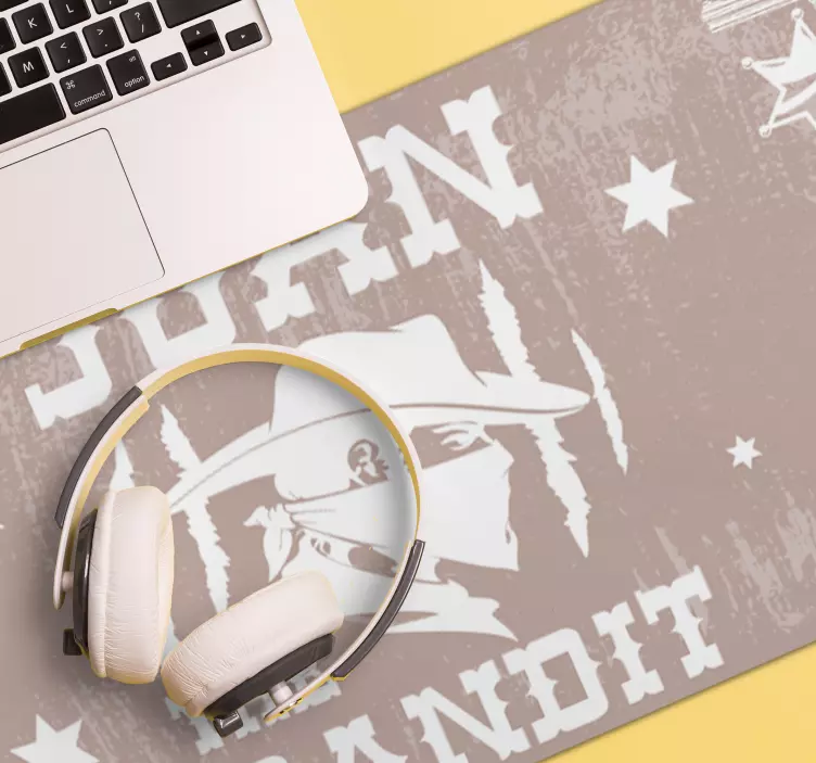 Alfombrilla ratón personalizable diseño vaquero - TenVinilo