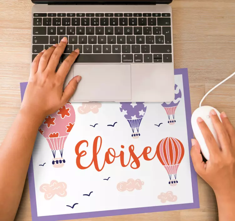 Alfombrilla ratón personalizable globos de aire caliente - TenVinilo