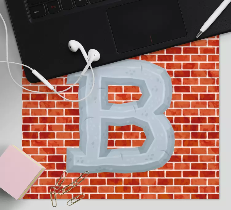 Alfombrilla ratón personalizable letra negrita b - TenVinilo