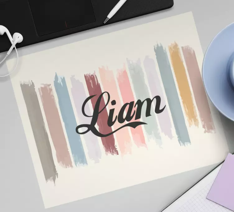 Alfombrilla ratón personalizable rayas de pincel coloridas - TenVinilo