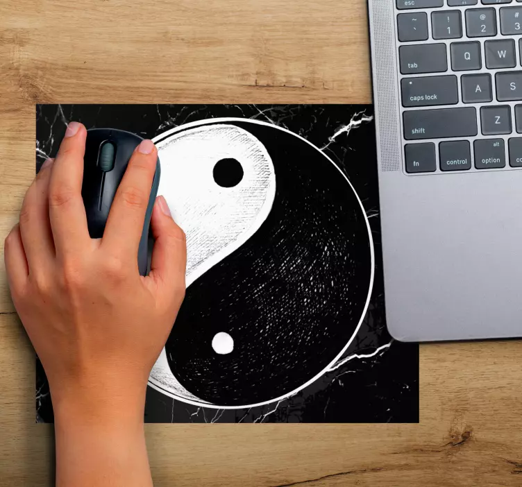 Alfombrilla ratón personalizable símbolo yin yang - TenVinilo