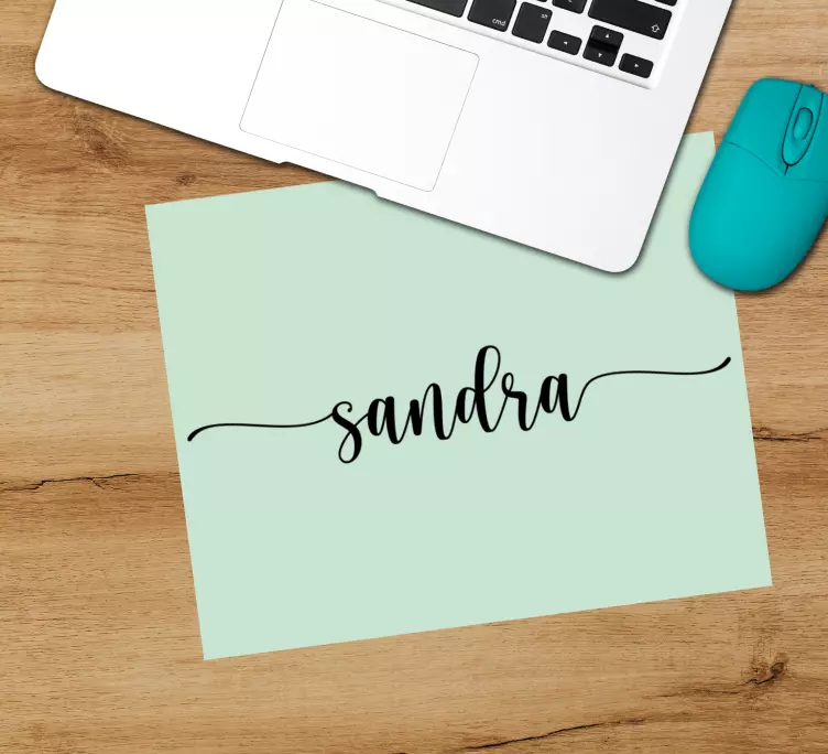 Alfombrilla ratón personalizable texto elegante - TenVinilo