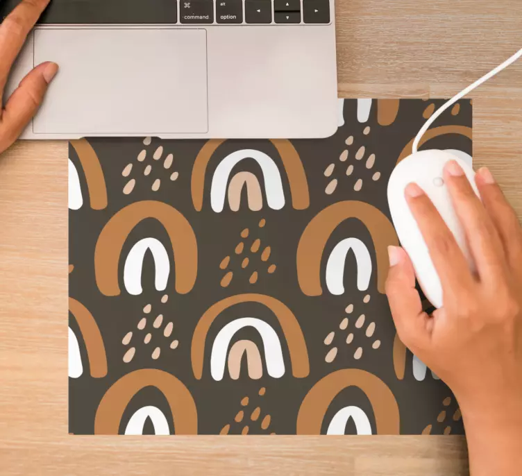 Alfombrilla ratón textura arcos abstractos coloridos - TenVinilo