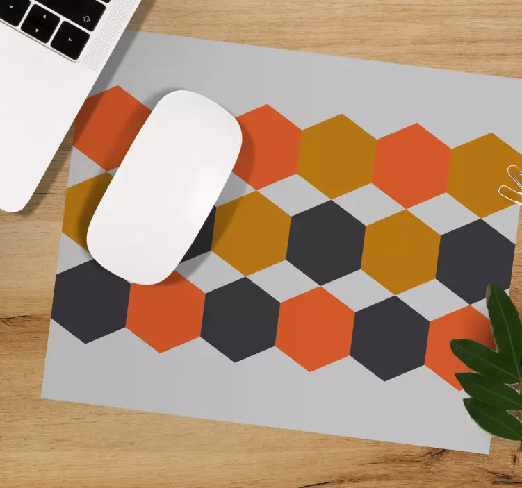 Alfombrilla ratón textura arreglo de colores hexagonal - TenVinilo