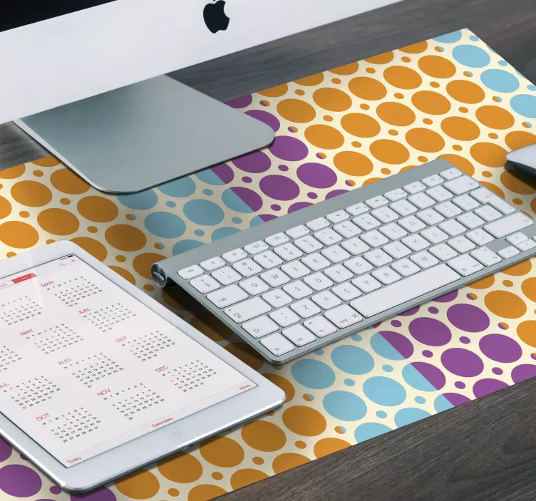 Alfombrilla ratón textura arreglo de lunares coloridos - TenVinilo