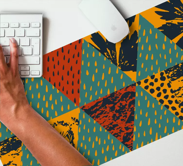 Alfombrilla ratón textura arreglos geométricos coloridos - TenVinilo