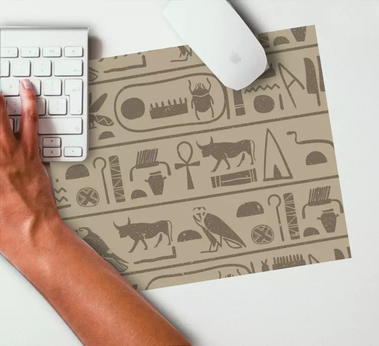 Alfombrilla ratón textura colección de símbolos antiguos - TenVinilo