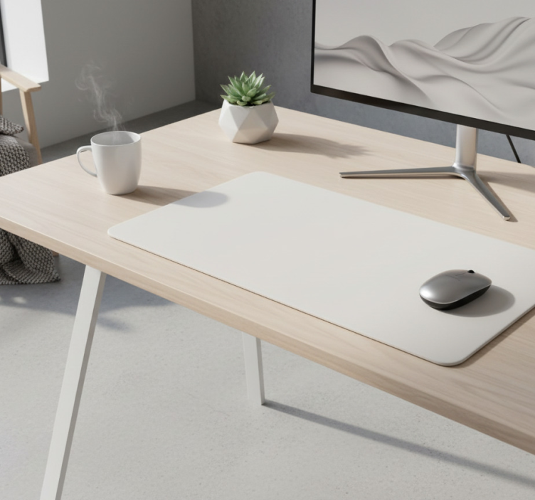 Alfombrilla ratón textura color Cloud Dancer - TenVinilo