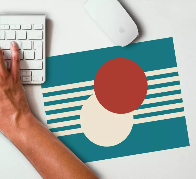 Alfombrilla ratón textura composición circular geométrica - TenVinilo