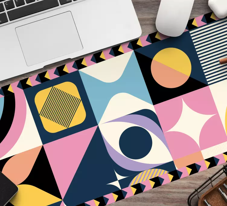 Alfombrilla ratón textura composición geométrica abstracta - TenVinilo