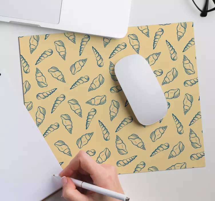 Alfombrilla ratón textura con motivo de concha espiral - TenVinilo