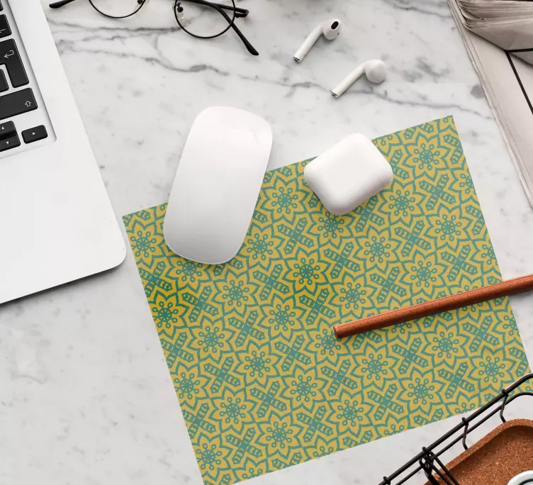 Alfombrilla ratón textura concepto floral geométrico - TenVinilo