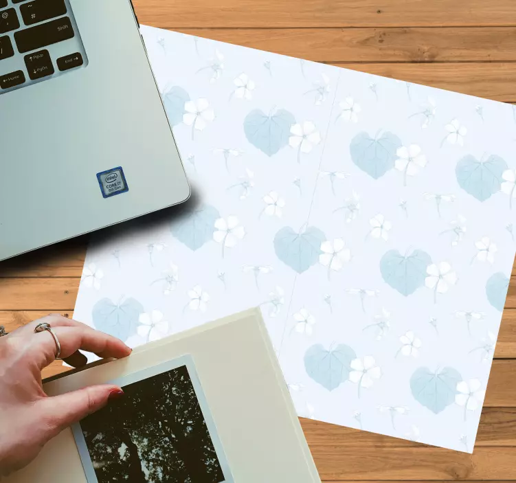 Alfombrilla ratón textura corazón floral - TenVinilo