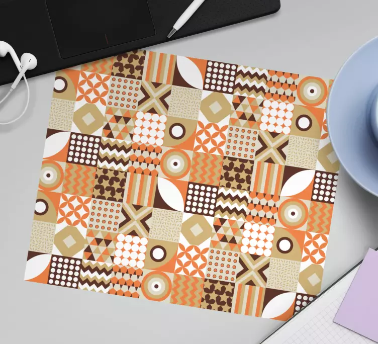 Alfombrilla ratón textura cuadrados geométricos coloridos - TenVinilo