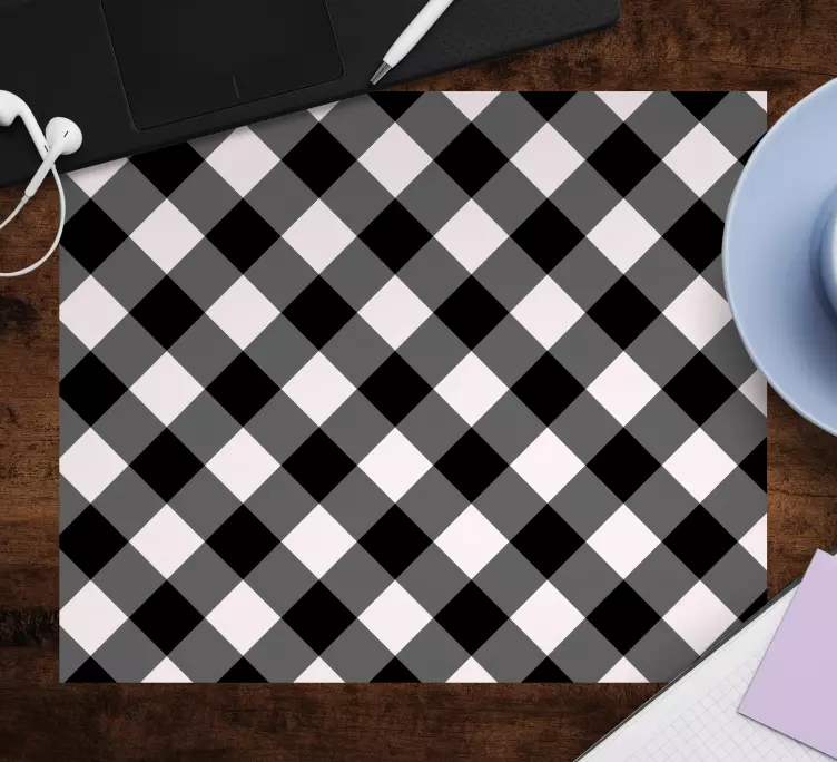 Alfombrilla ratón textura cuadro a cuadros clásico - TenVinilo