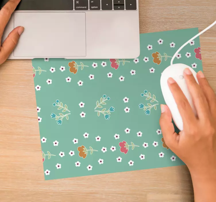 Alfombrilla ratón textura diseño floral - TenVinilo