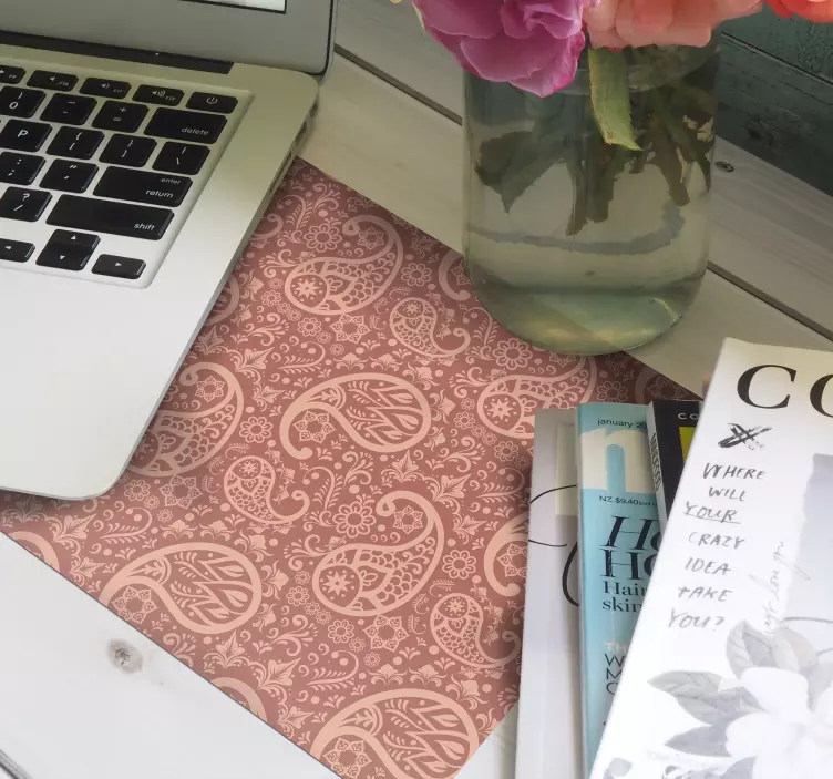 Alfombrilla ratón textura diseño paisley intrincado - TenVinilo