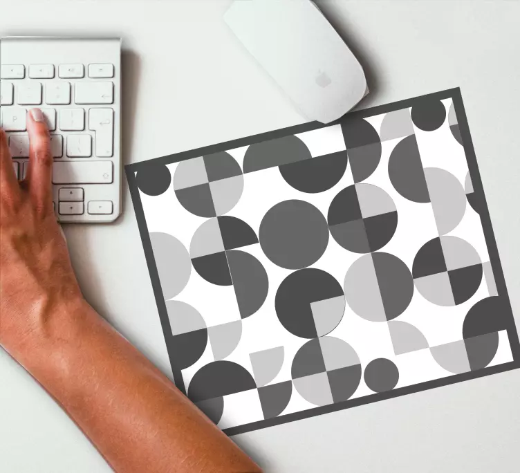 Alfombrilla ratón textura disposición circular geométrica - TenVinilo