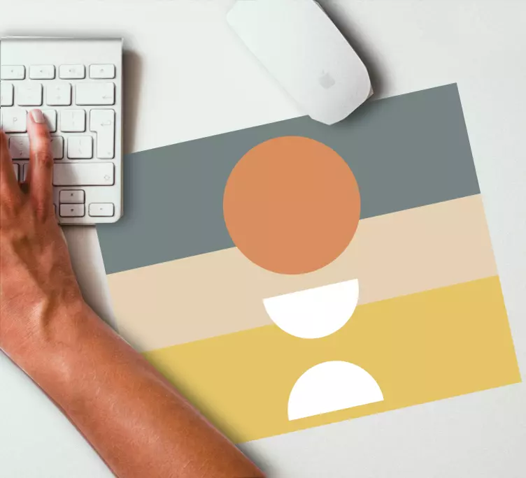 Alfombrilla ratón textura elementos circulares geométricos - TenVinilo