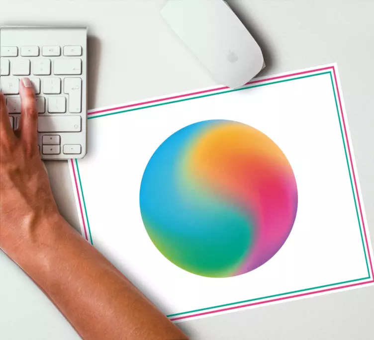 Alfombrilla ratón textura esfera de gradiente colorido - TenVinilo