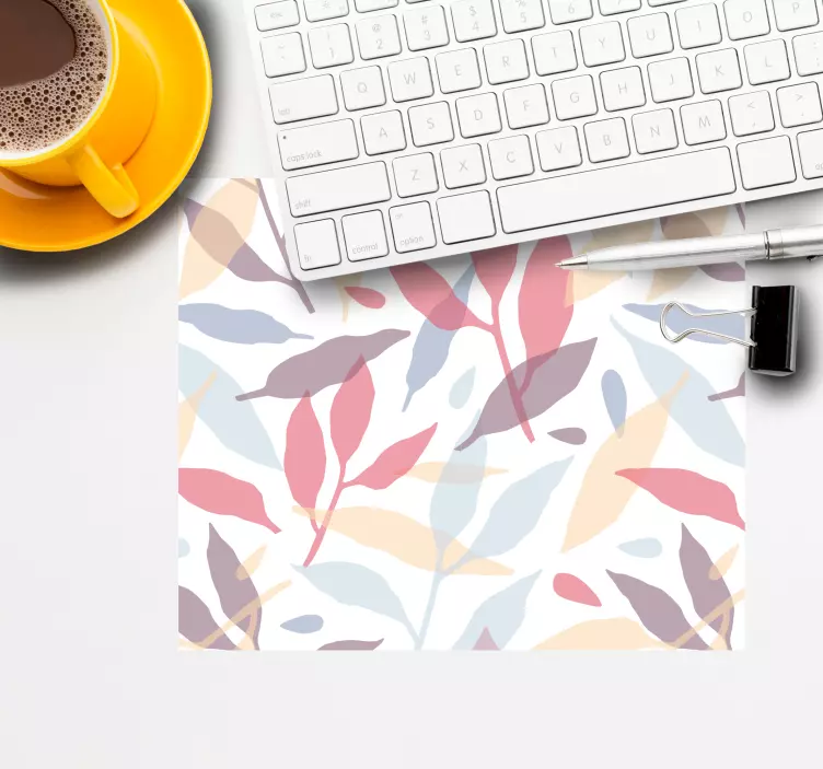 Alfombrilla ratón textura estampado abstracto de hojas - TenVinilo