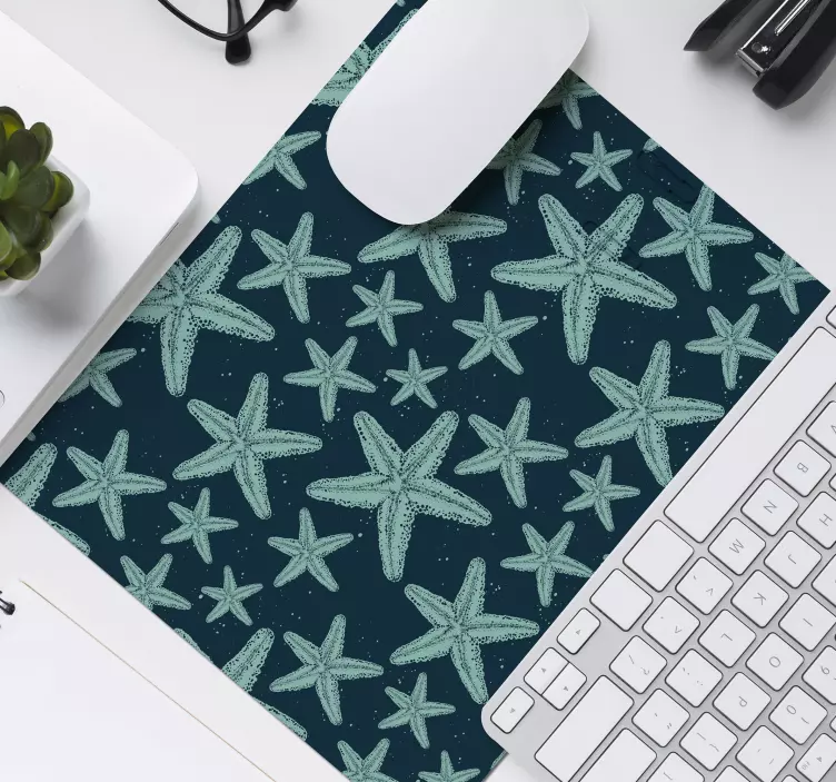 Alfombrilla ratón textura estampado de estrellas marinas - TenVinilo