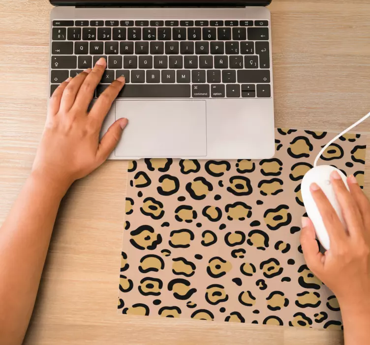 Alfombrilla ratón textura estampado de leopardo - TenVinilo