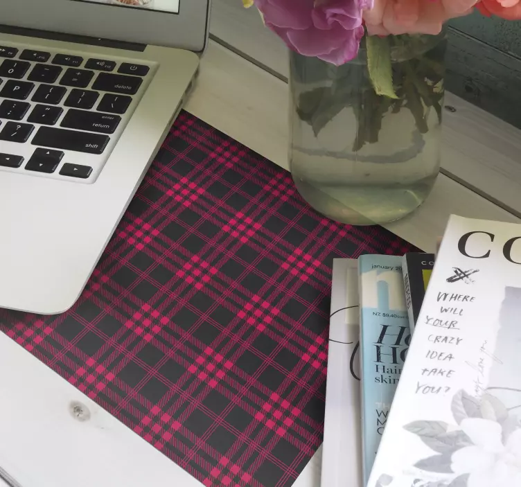 Alfombrilla ratón textura estilo geométrico a cuadros - TenVinilo